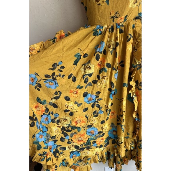 Maeve Anthropologie Midi Dress 4 Backless Tie Feminine Floral Dainty Sundress - Picture 8 of 14